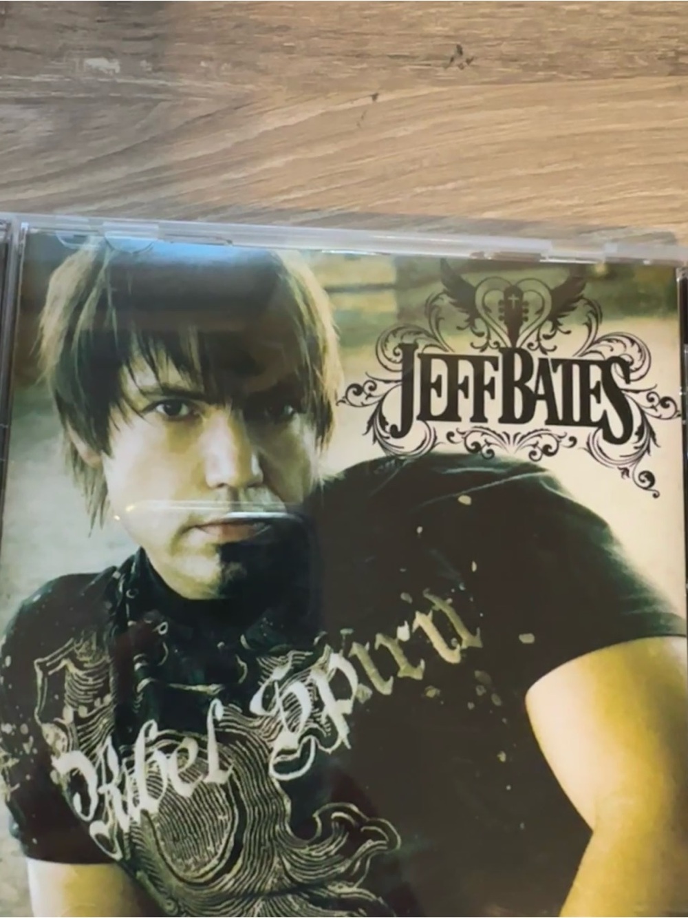Jeff Bates CD self Titled Album with Portrait Cover - Black, Cream, Brown
